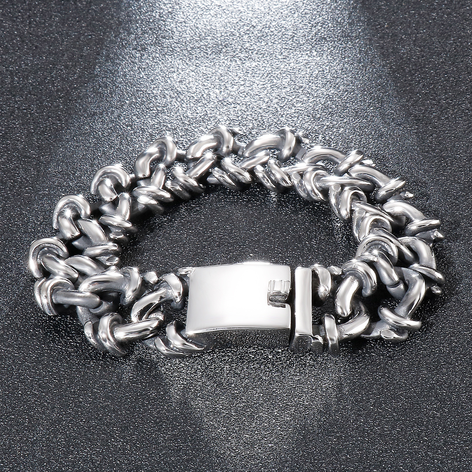 Men Accessories Bd - Kalen Stainless Steel 20MM Wide Bracelet