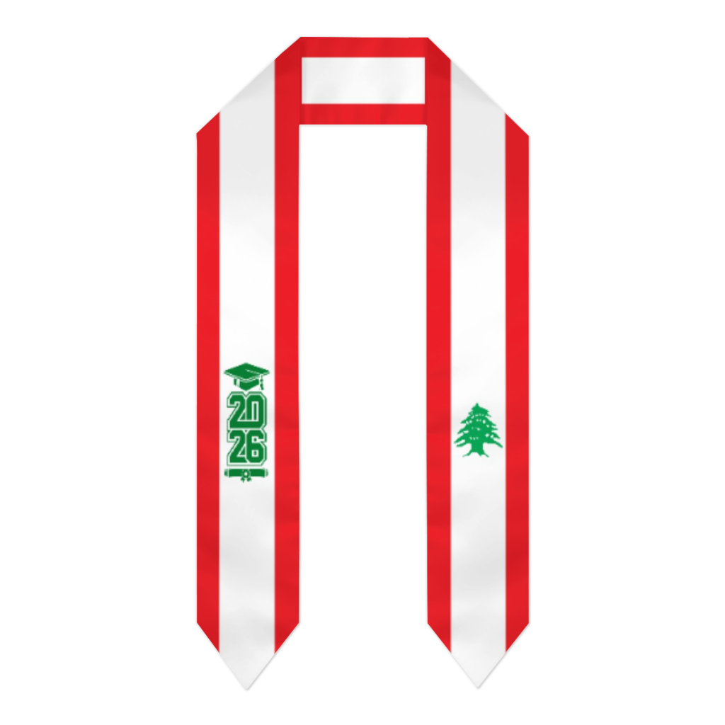 Men Accessories Lebanon - Class of 2026 Lebanon Flag Scarf