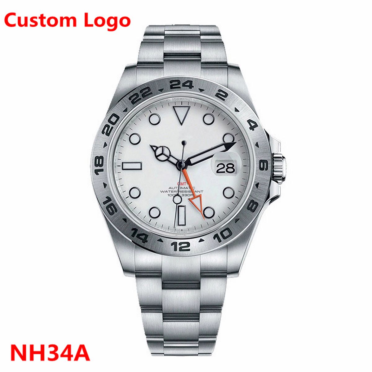 Men'S Accessories Jewelry Bracelet - Custom Luxury 39mm NH34 Automatic Mechanical