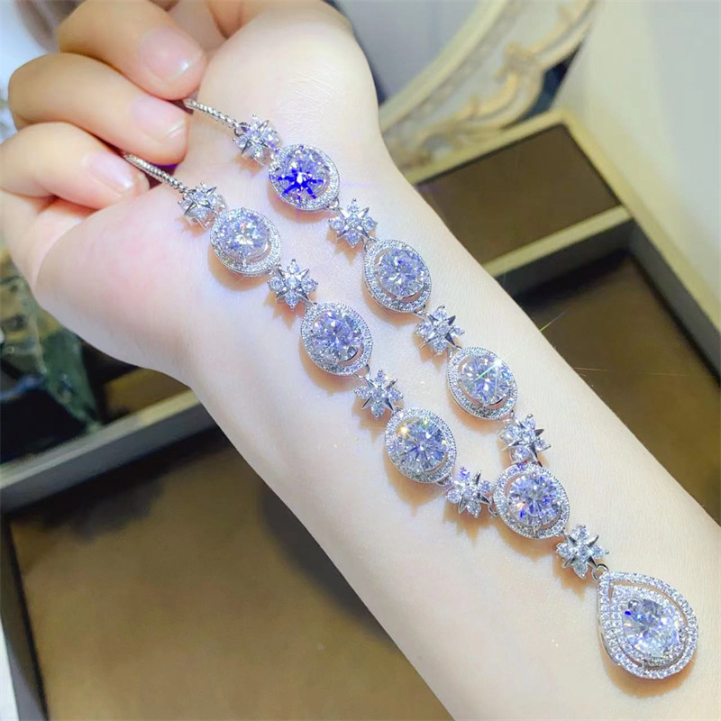 Men'S Accessories Drop Shipping - Luxury D-color moissanite water droplet circular