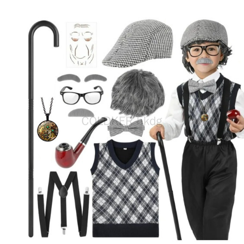 Men Accessories Pack - Halloween Festival Old Man Costume Accessories
