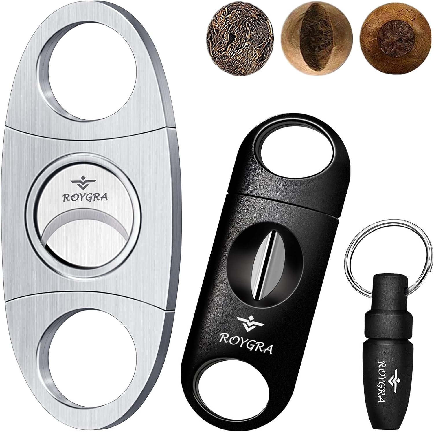 Men Accessories Pack - Cigar Cutter Set 3 Pack, Stainless