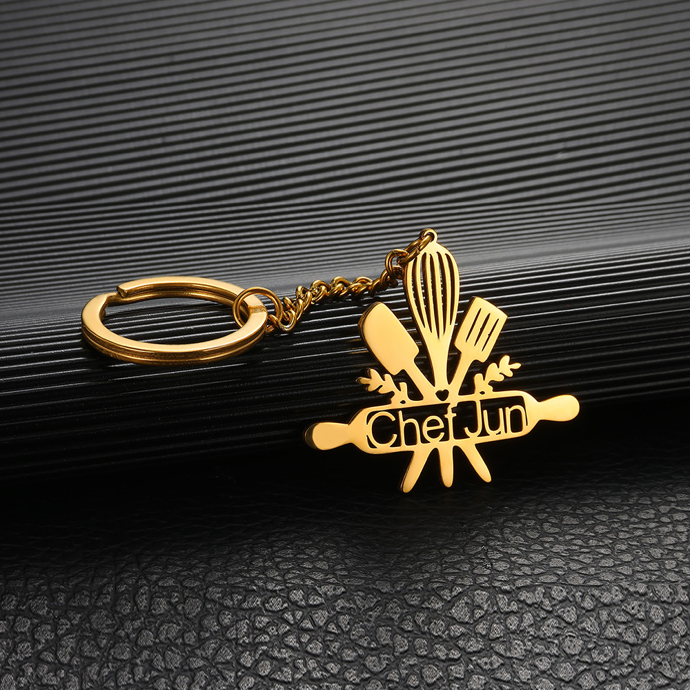 Men Accessories Name - 1Pc Customized Kitchenware Nameplate Keychains For