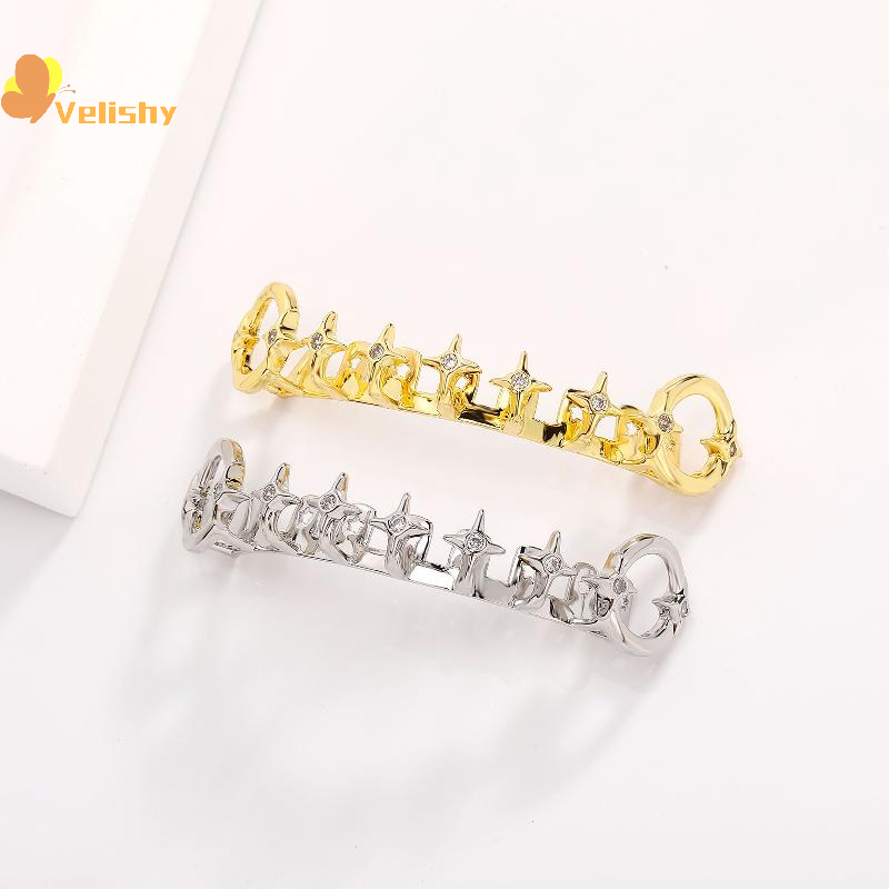 Men'S Accessories Chain - 1Pcs Gothic Full Star Chain Teeth