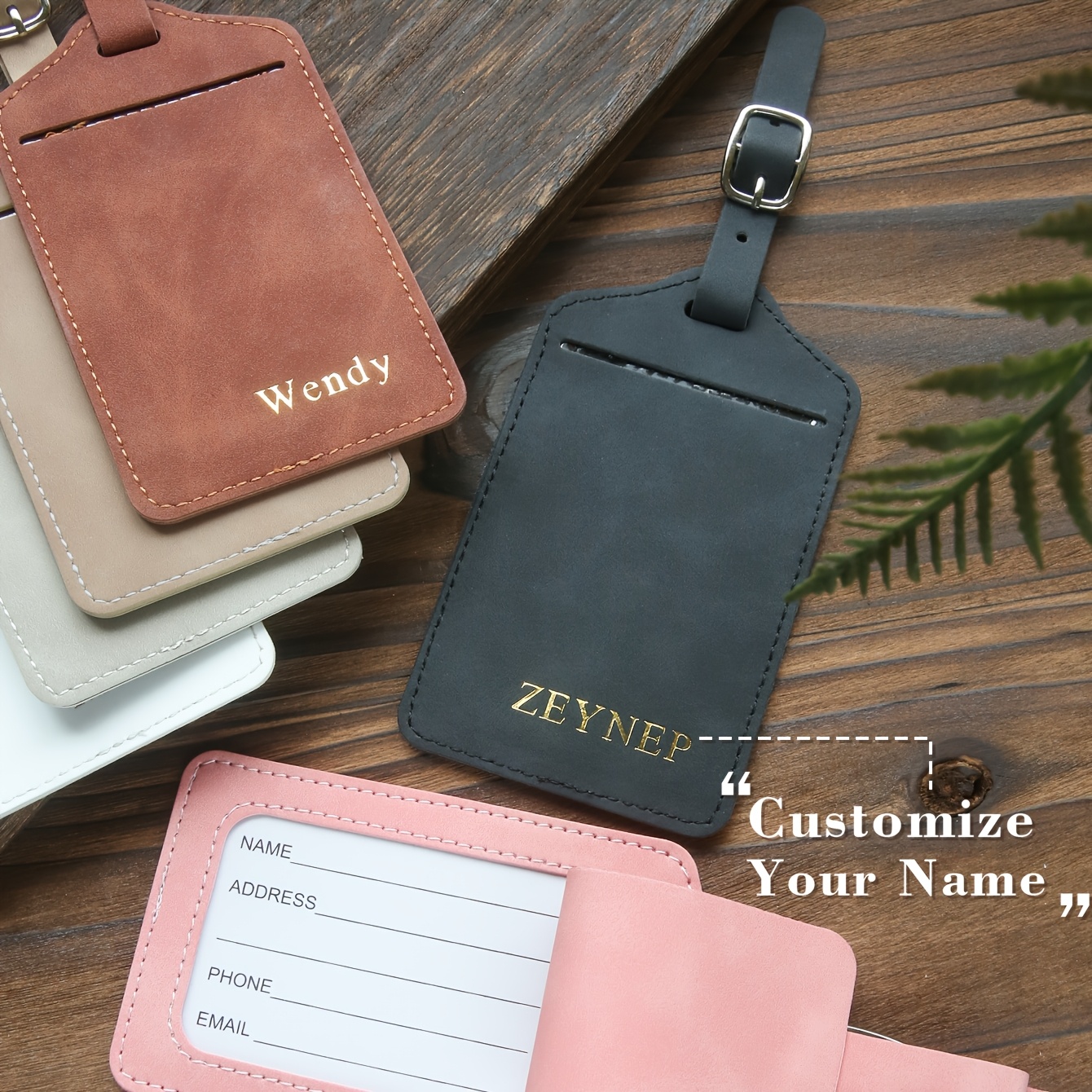 Men Accessories Name - Personalize Initials Luggage Tag Custom Letters