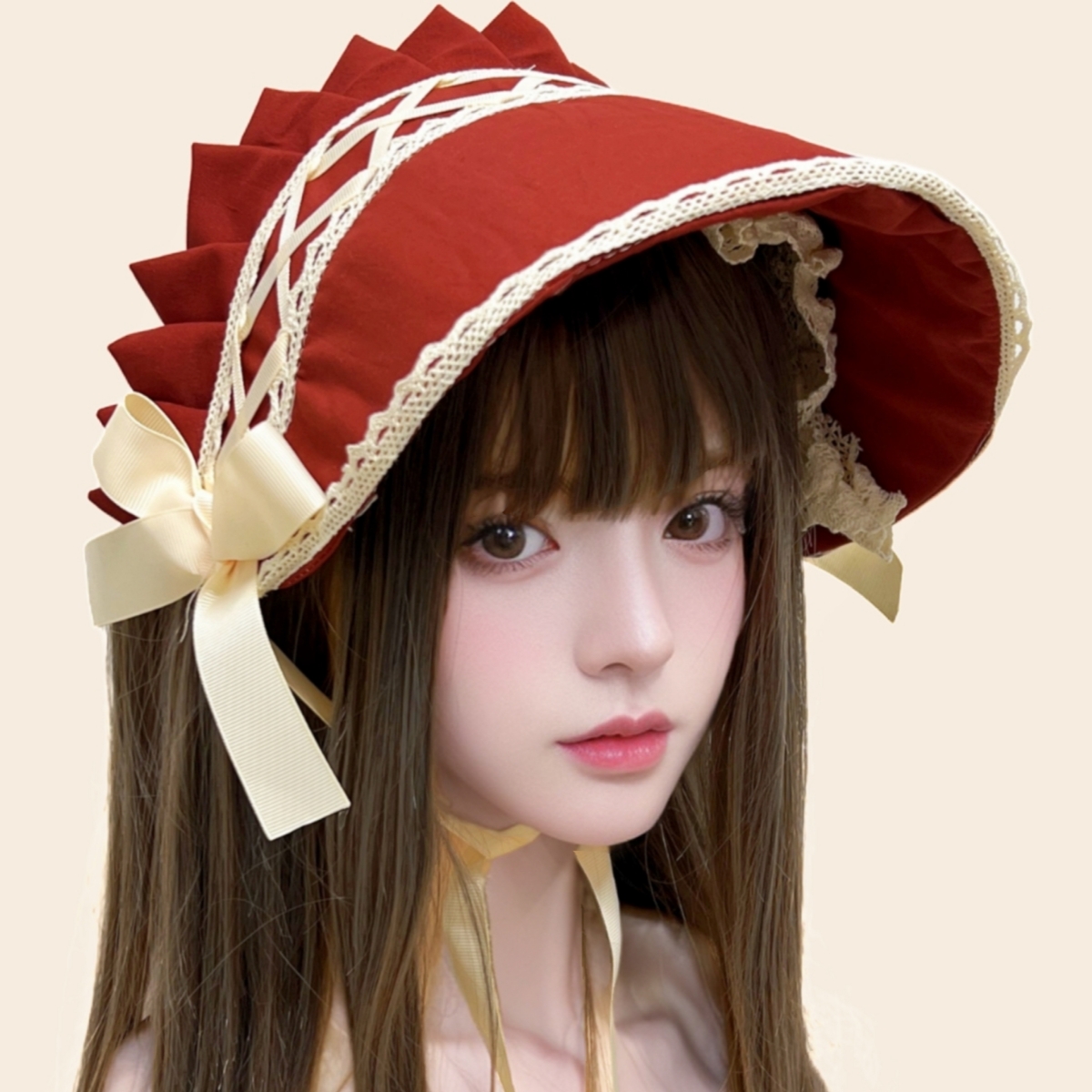 Men'S Victorian Accessories - Lolita Hat Gorgeous Bonnet Victorian Headpiece