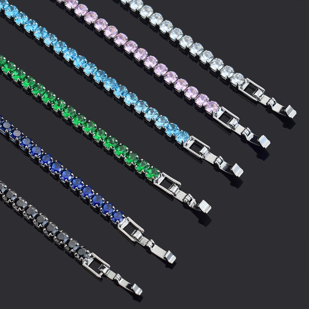 4mm Micro-inlaid Zircon Tennis – Men'S Accessories Jewelry Bracelet recenzja i cena