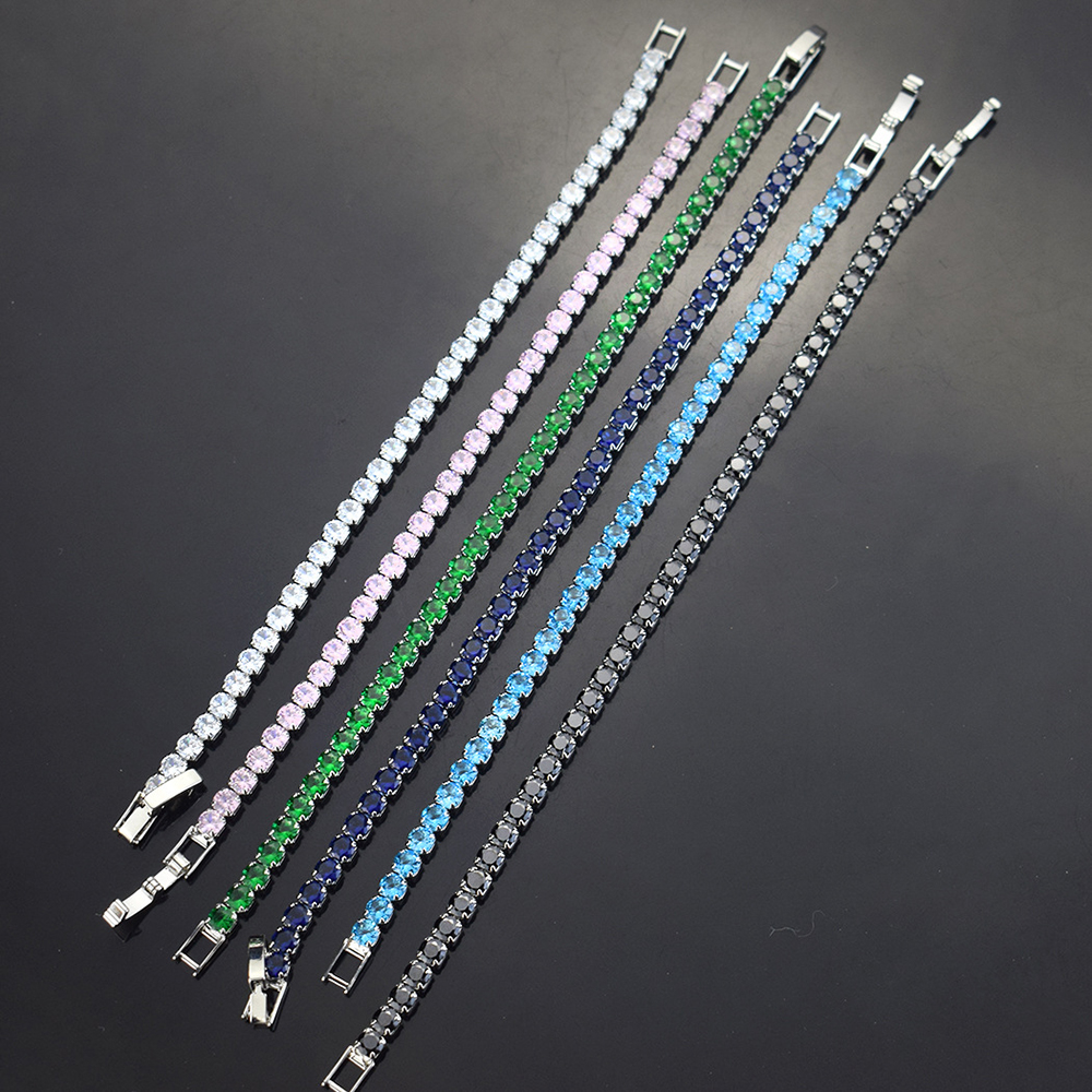 4mm Micro-inlaid Zircon Tennis – Men'S Accessories Jewelry Bracelet recenzja i cena