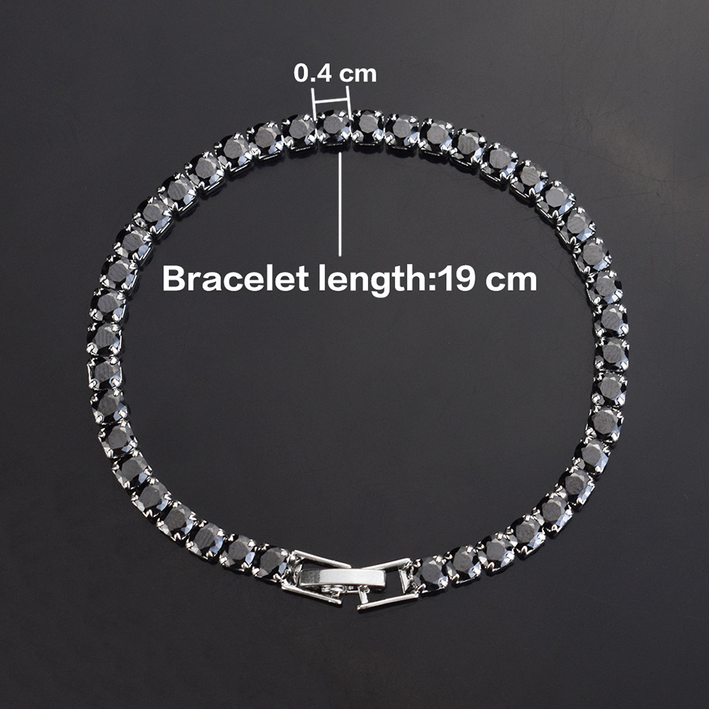 4mm Micro-inlaid Zircon Tennis – Men'S Accessories Jewelry Bracelet recenzja i cena