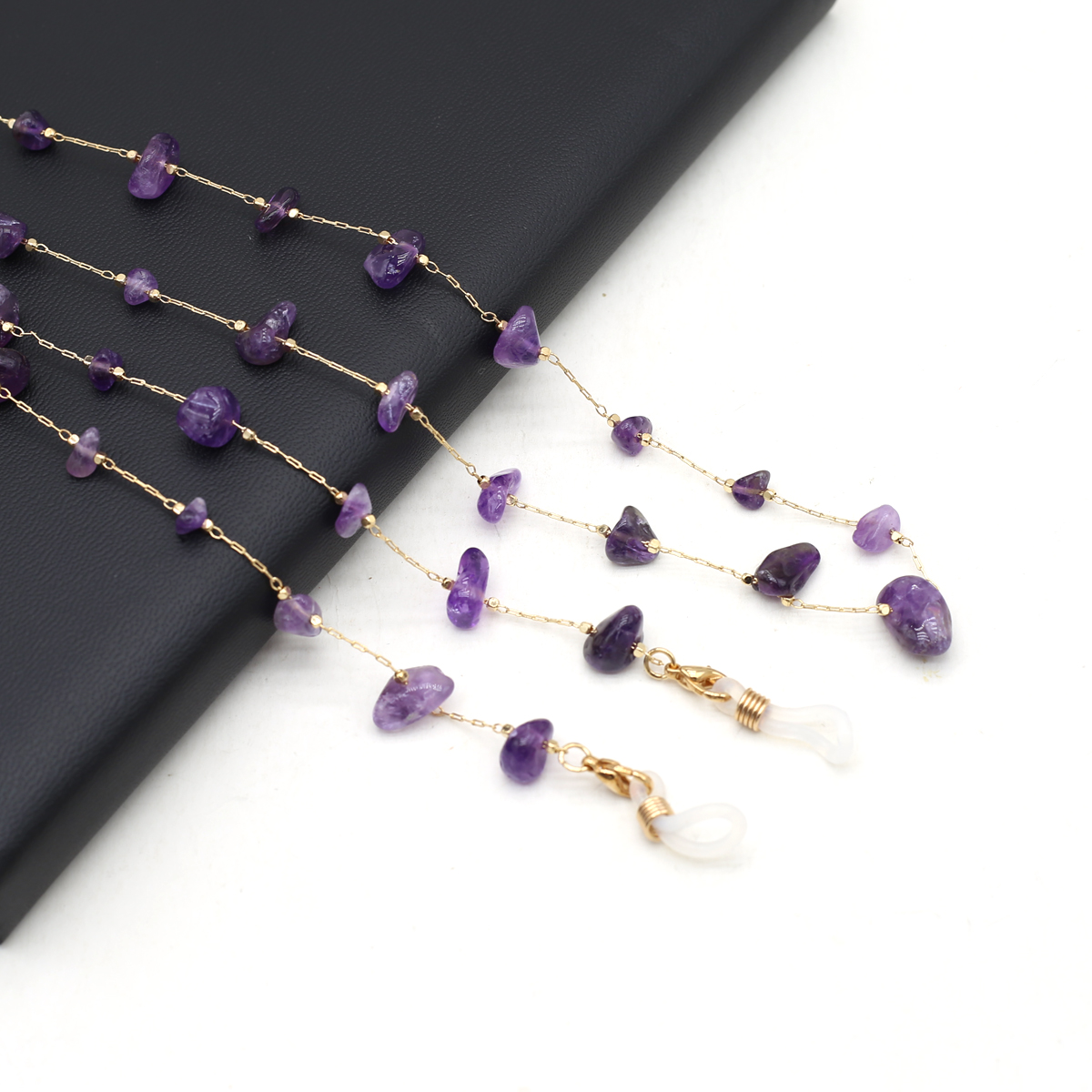 Natural Amethyst Stone Beaded  – Men'S Accessories Chain recenzja i cena