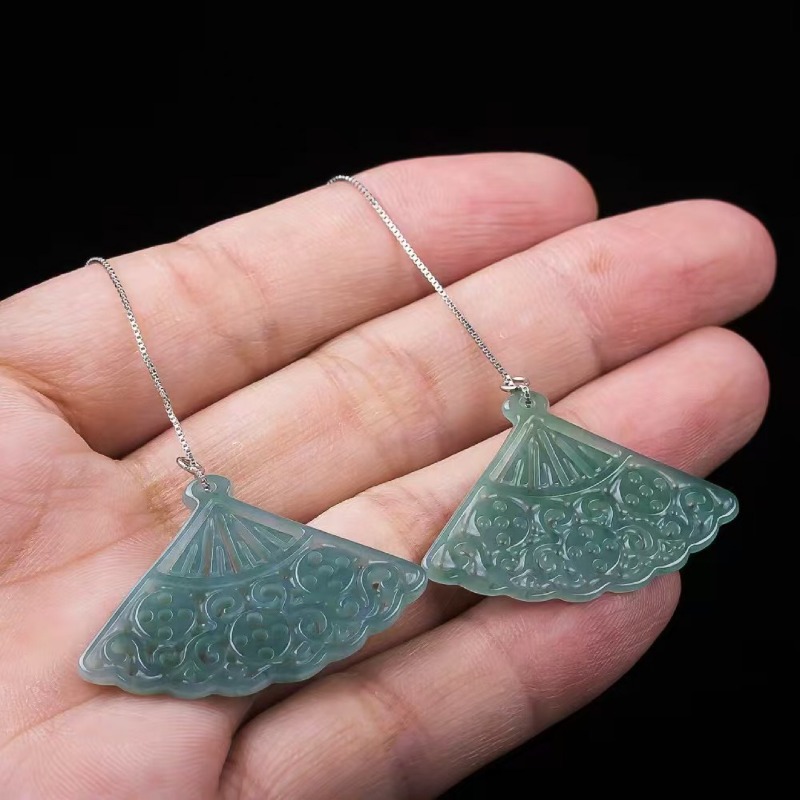 Natural Blue Water Emerald Jad – Men'S Accessories Drop Shipping recenzja i cena