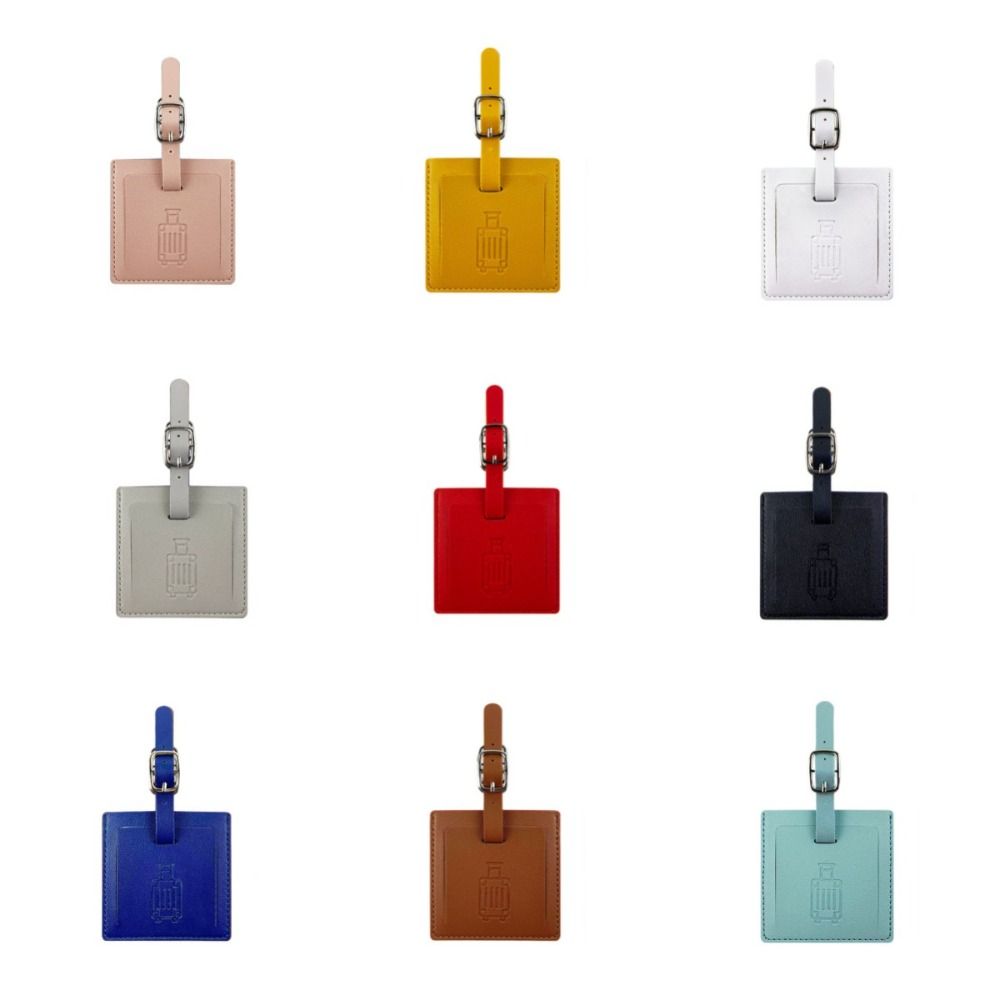 Colorful PU Luggage Tag Square – Men Accessories Name recenzja i cena
