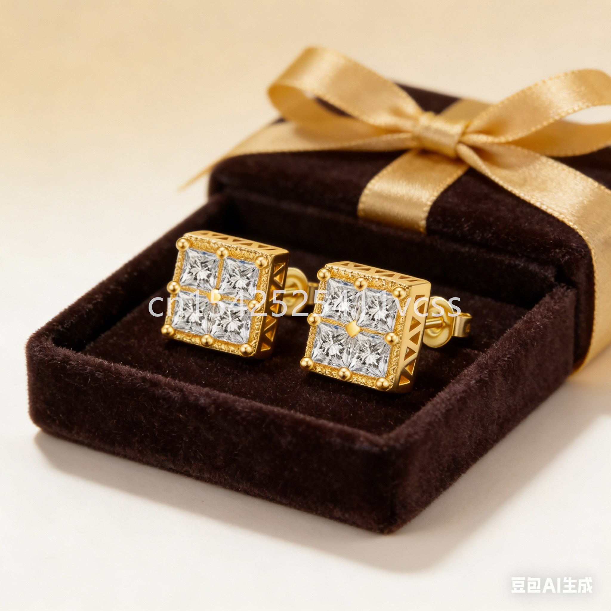 Square Cubic Zirconia Stud Ear – Men Accessories Name recenzja i cena
