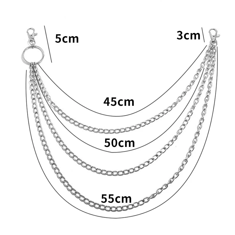 Layer Metal Belt Chain Punk Ho – Men'S Accessories Chain recenzja i cena