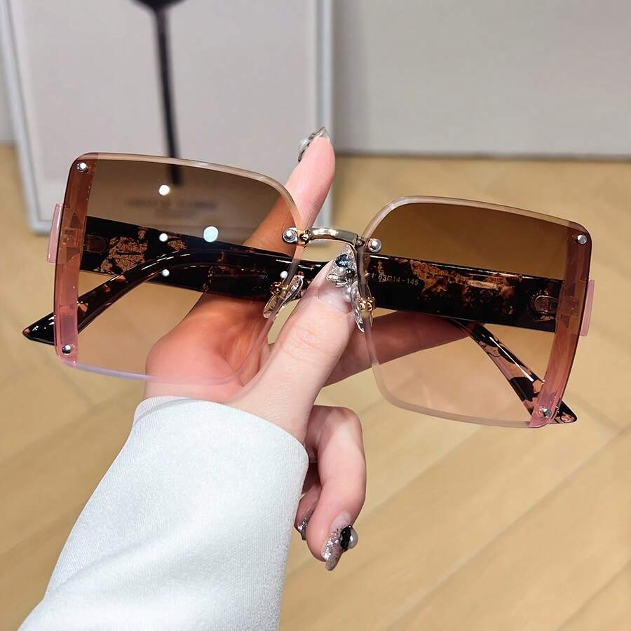 Oversized Frameless Square Gra – Men Accessories For Travel recenzja i cena