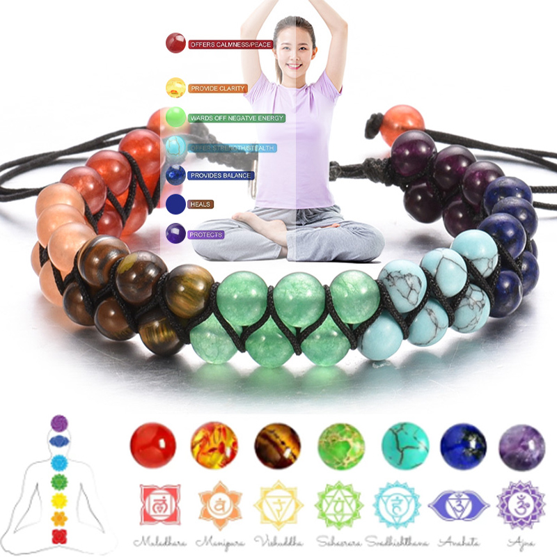 Double Layer 7 Chakra Bracelet – Men Accessories India recenzja i cena