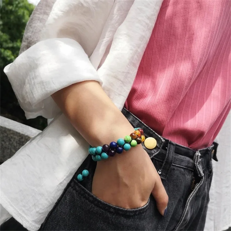 Double Layer 7 Chakra Bracelet – Men Accessories India recenzja i cena