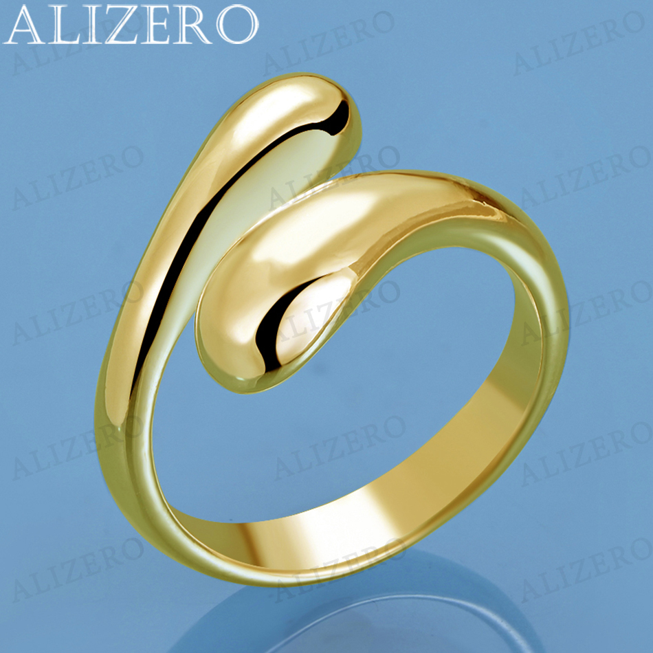 ALIZERO 18K Gold Water Drop Ri – Men'S Accessories Drop Shipping recenzja i cena