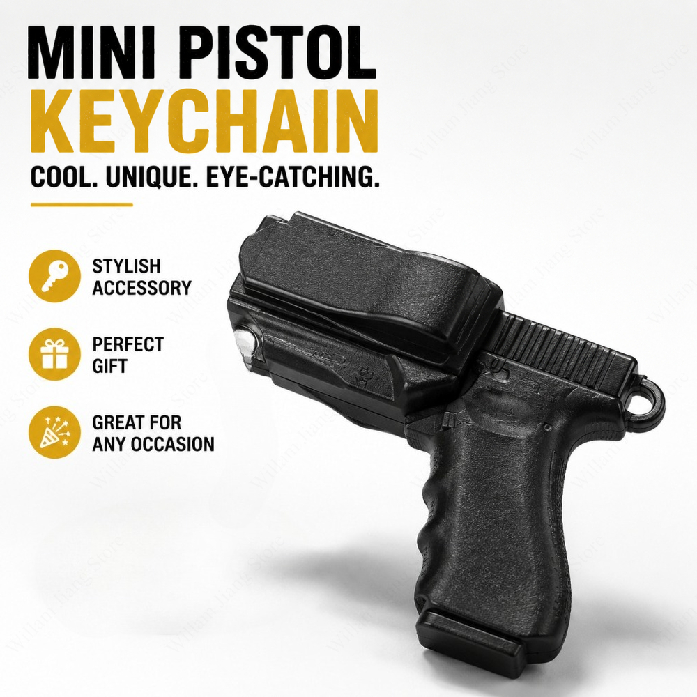 Pistol Shaped Mini Keychains T – Men Accessories For Birthday Gift recenzja i cena