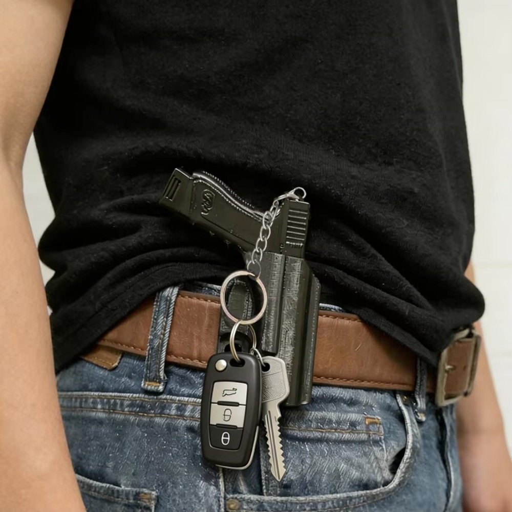 Pistol Shaped Mini Keychains T – Men Accessories For Birthday Gift recenzja i cena