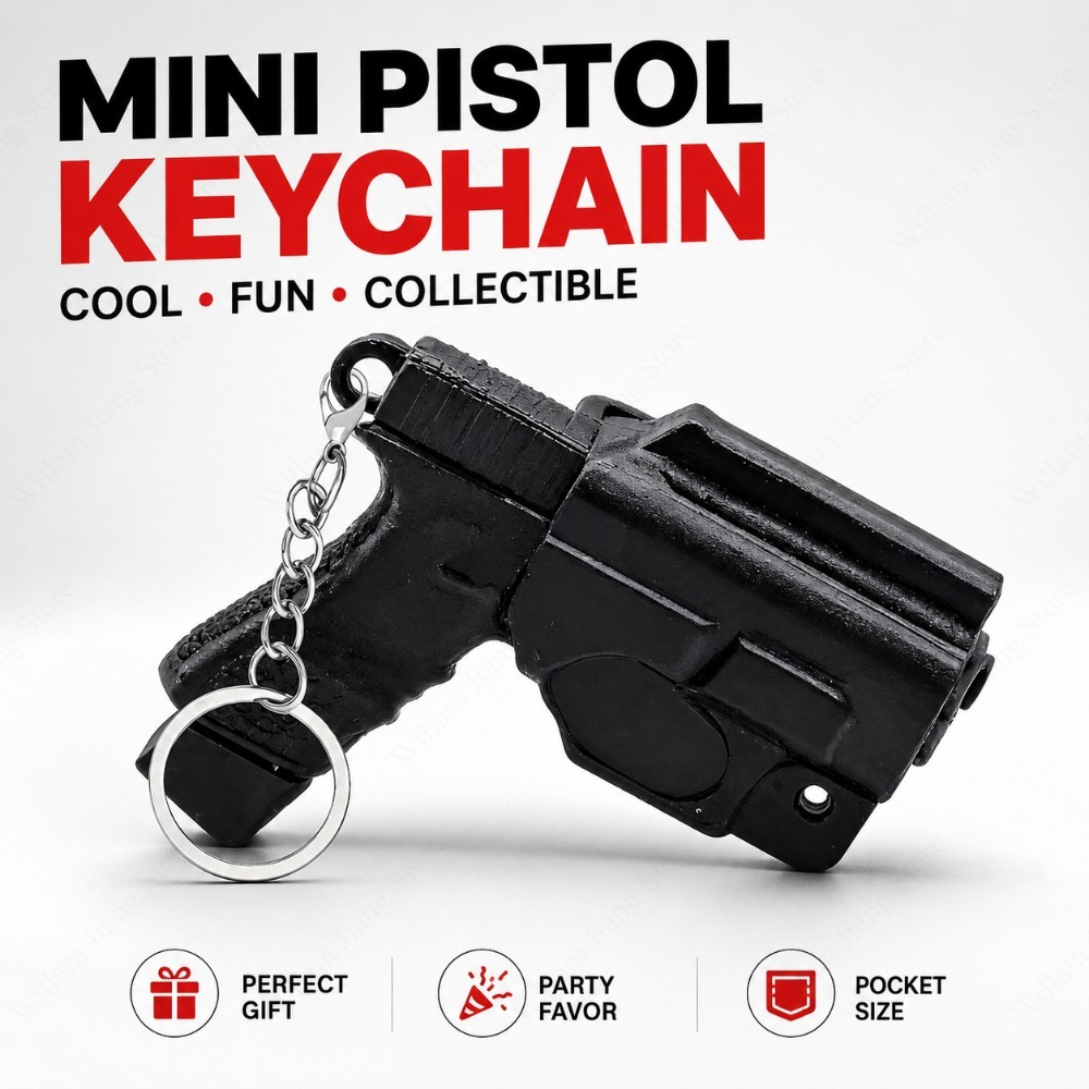 Pistol Shaped Mini Keychains T – Men Accessories For Birthday Gift recenzja i cena