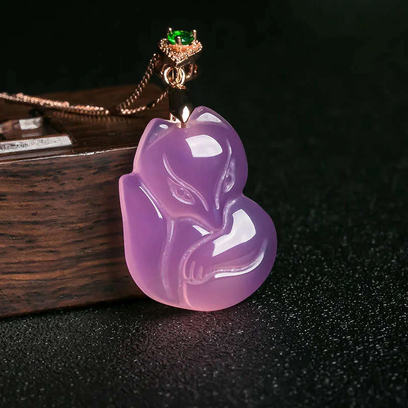 Natural Purple Agate Fox Penda – Men'S Accessories Chain recenzja i cena