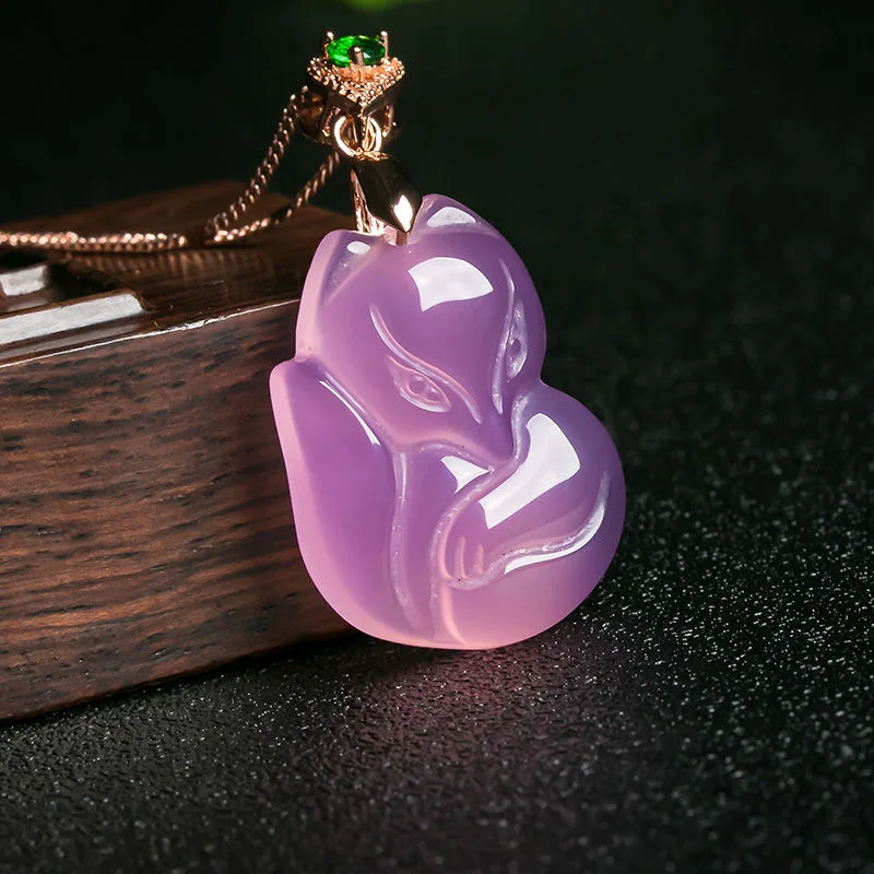 Natural Purple Agate Fox Penda – Men'S Accessories Chain recenzja i cena