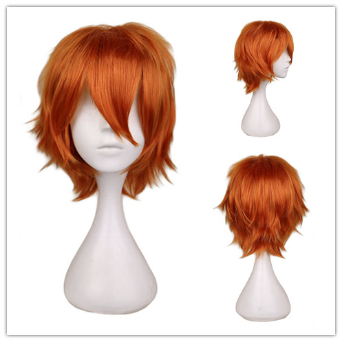 Short Orange Wig for Men Women – Men Accessories Bd recenzja i cena
