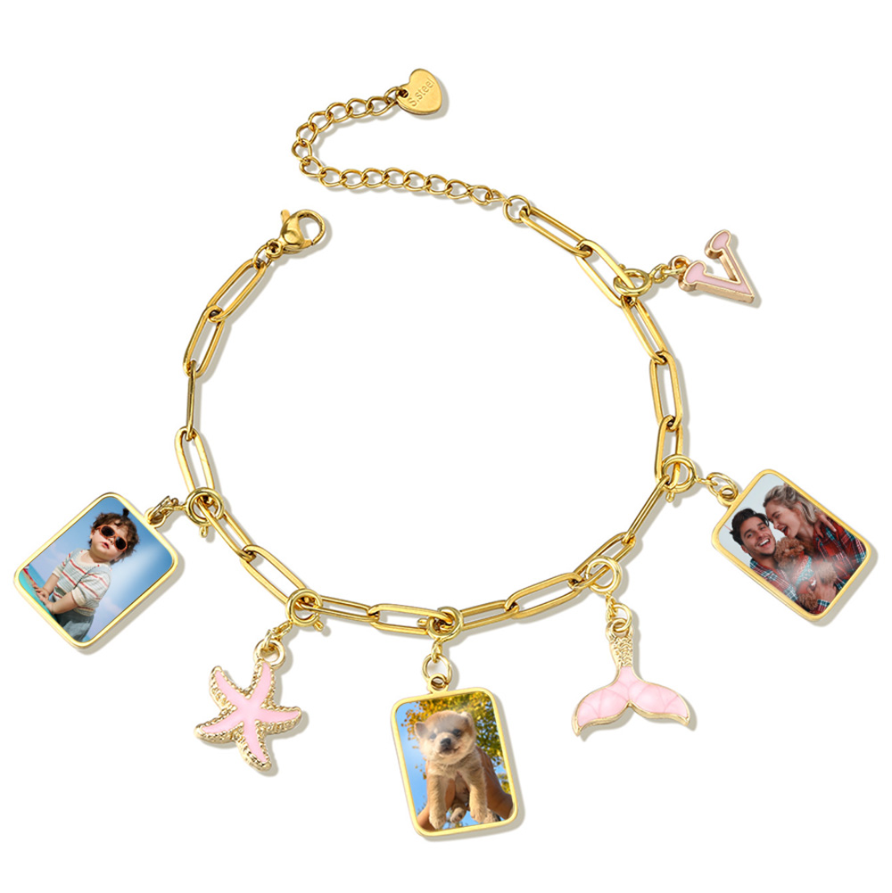 Customized Photo Letter Flag P – Men'S Accessories Jewelry Bracelet recenzja i cena