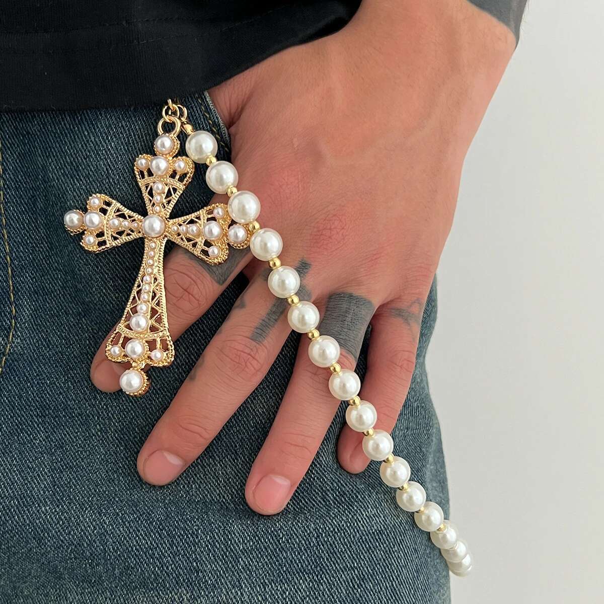 KunJoe Hip Hop Big Jesus Cross – Men'S Accessories Chain recenzja i cena