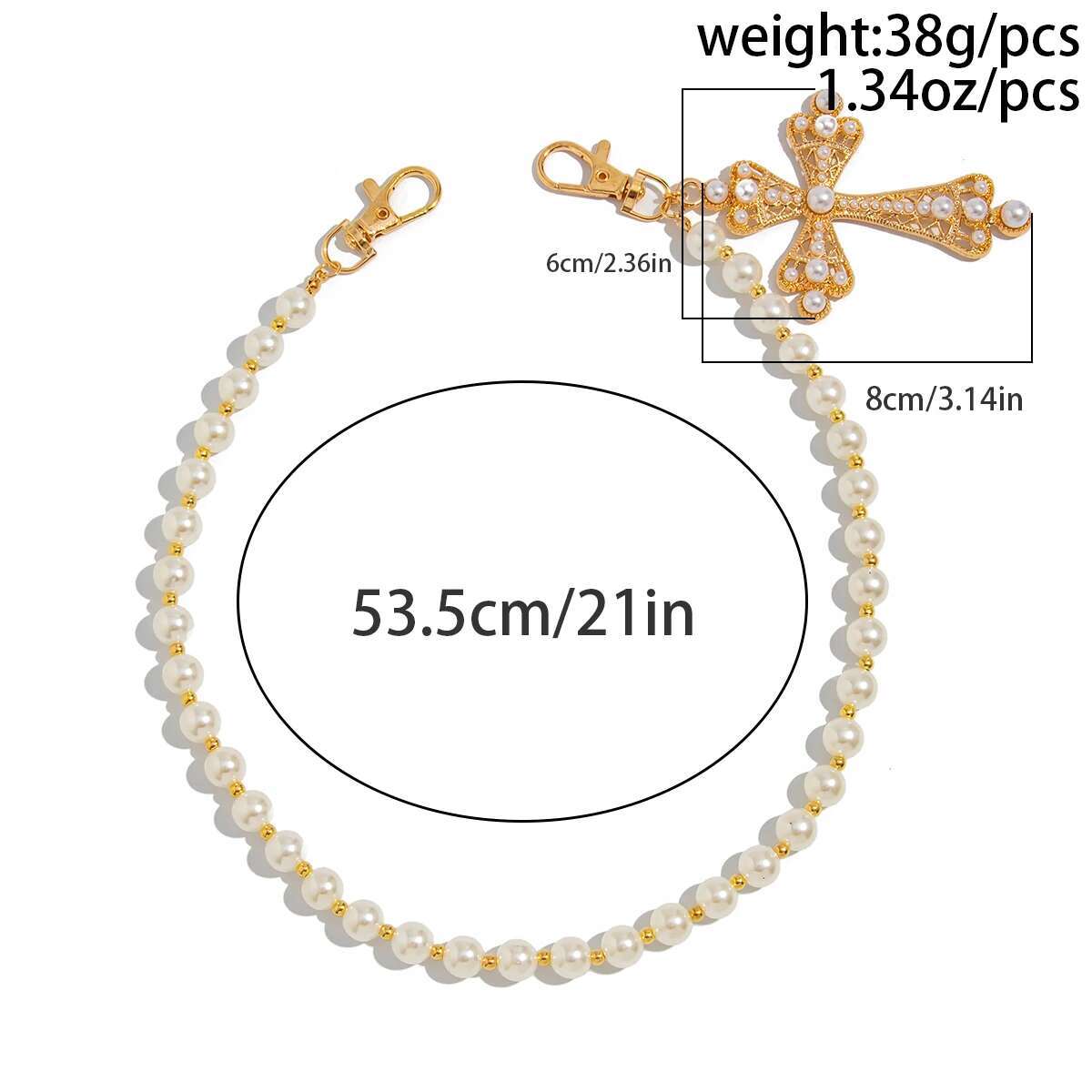 KunJoe Hip Hop Big Jesus Cross – Men'S Accessories Chain recenzja i cena