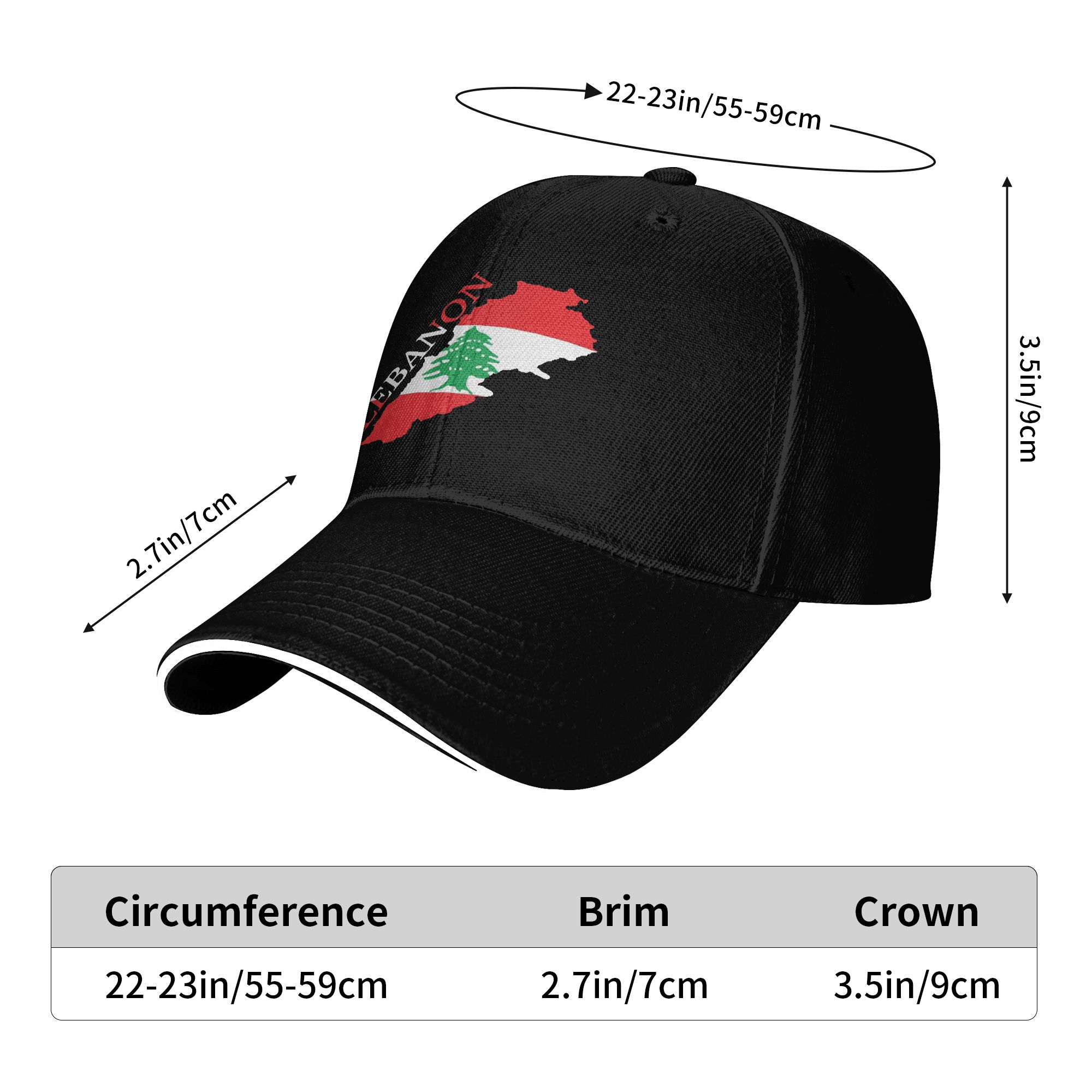 Lebanon Flag Heart Baseball Ca – Men Accessories Lebanon recenzja i cena