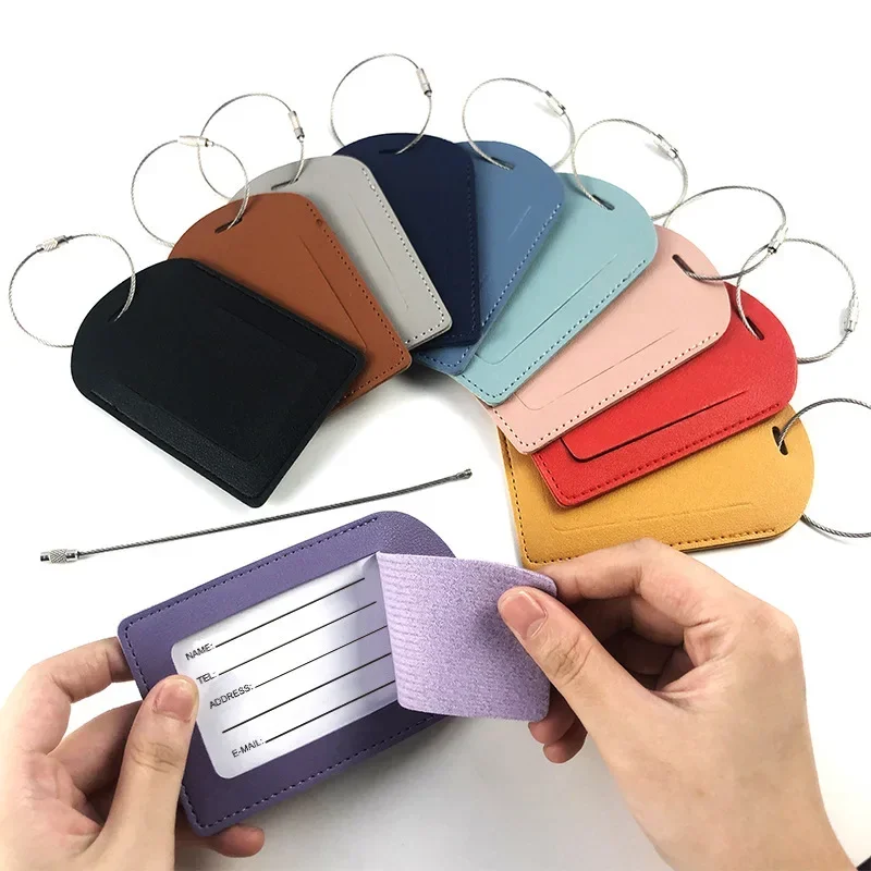 PU Leather Luggage Tags Women  – Men Accessories Name recenzja i cena