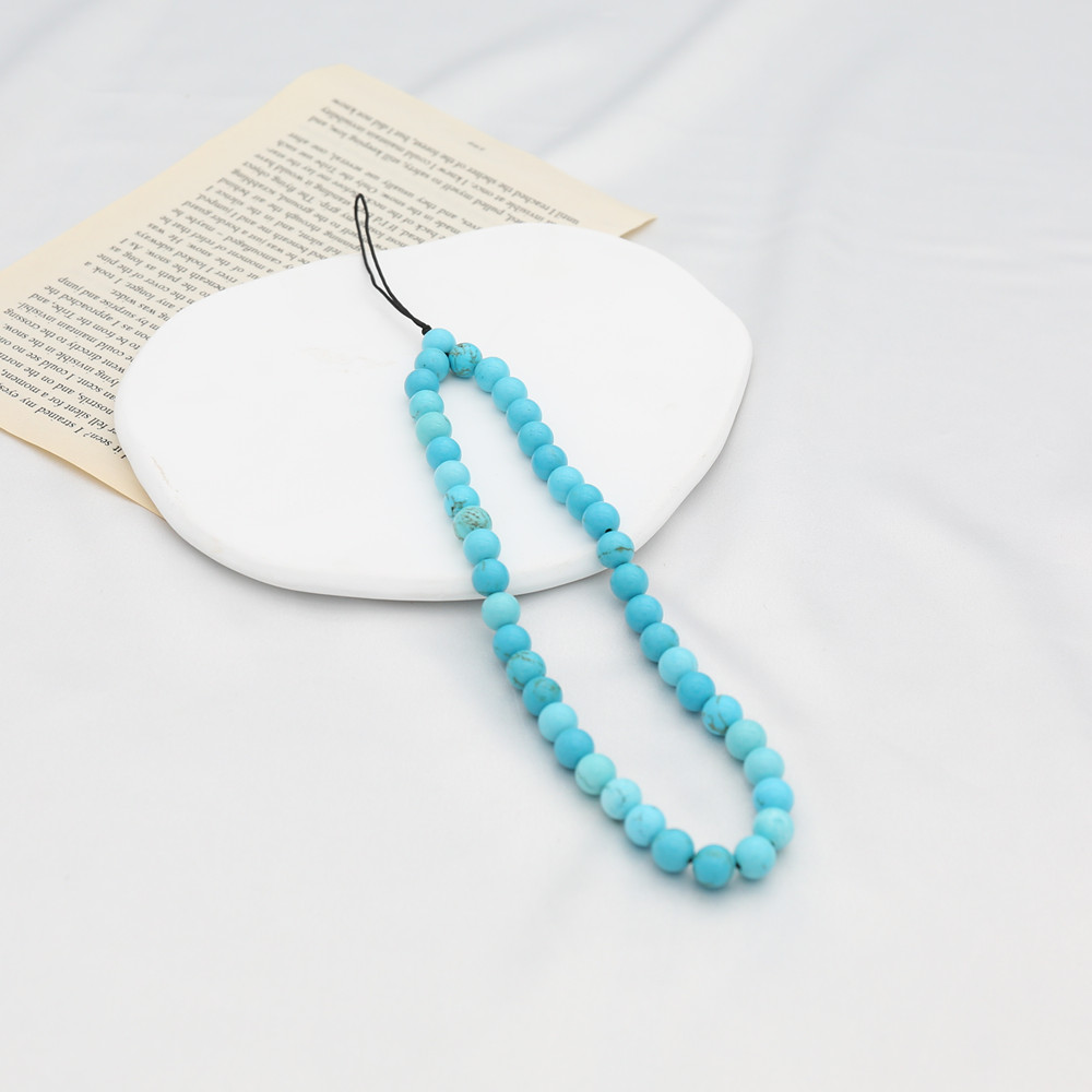 8MM Blue Turquoise Beaded Mobi – Men'S Accessories Chain recenzja i cena