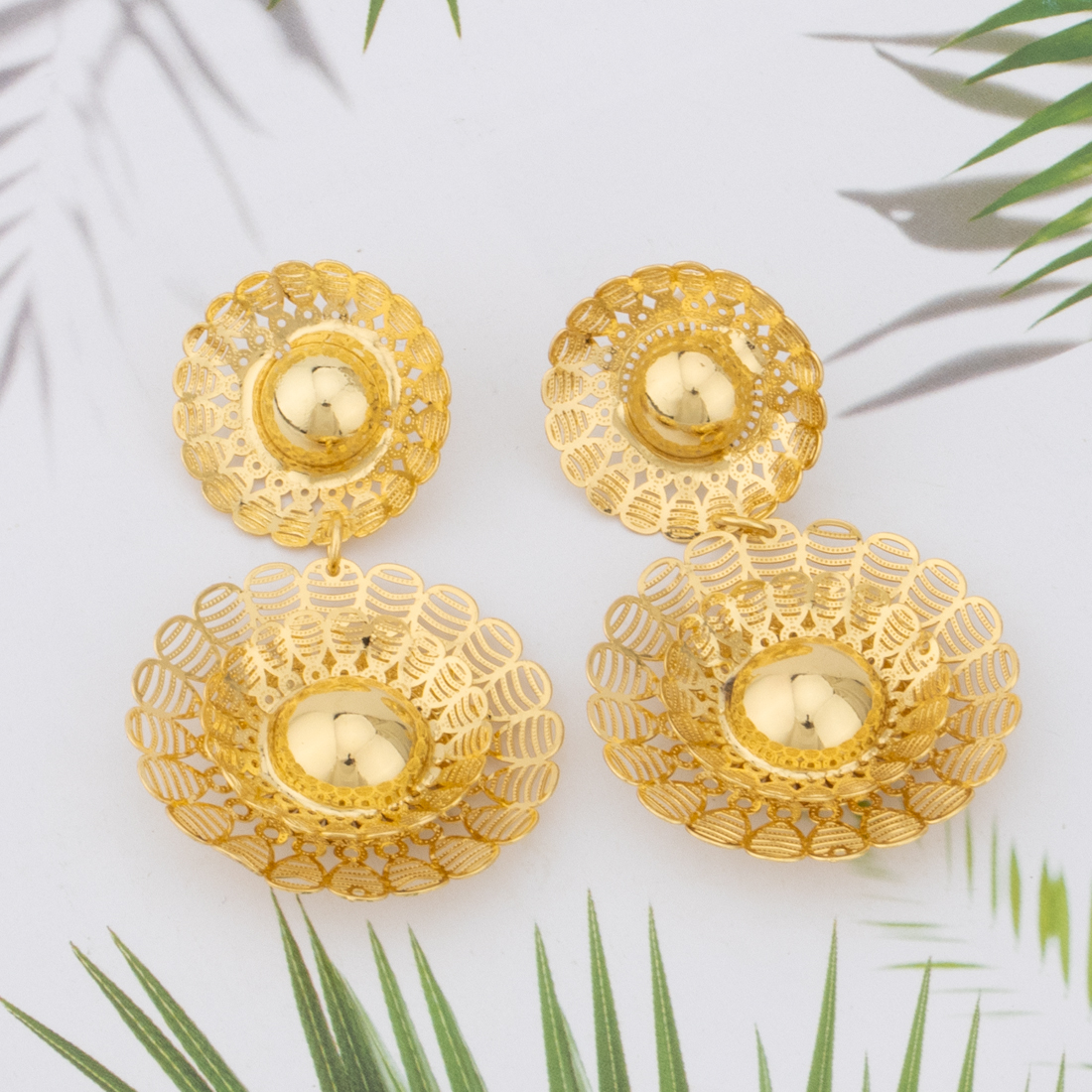 24K Gold Flower Jewelry Set fo – Men Accessories In Dubai recenzja i cena