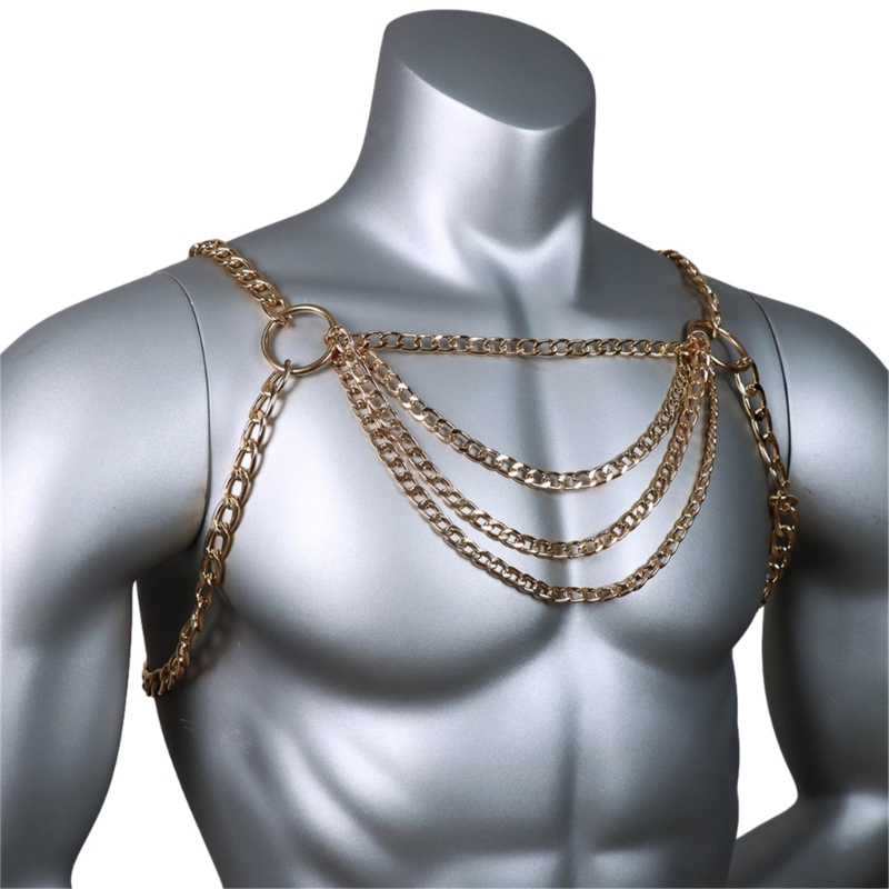Men's Sexy Metal Body Chest Ch – Men'S Accessories Chain recenzja i cena