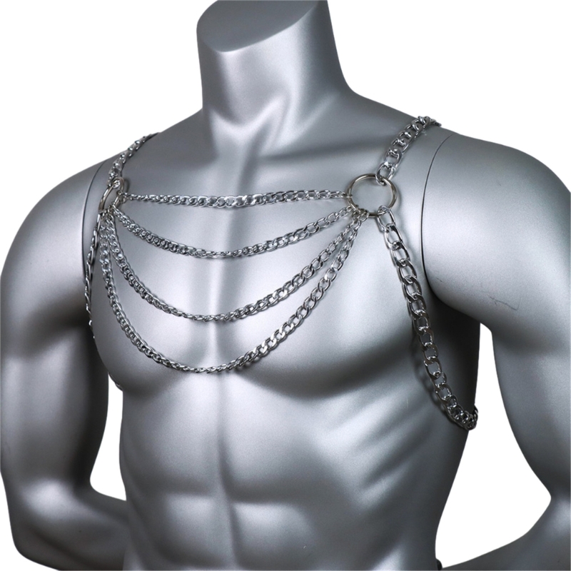 Men's Sexy Metal Body Chest Ch – Men'S Accessories Chain recenzja i cena