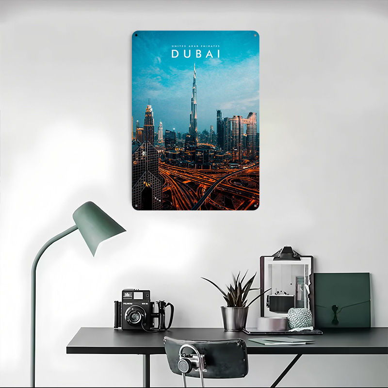 Dubai City Metal Poster Wall A – Men Accessories In Dubai recenzja i cena