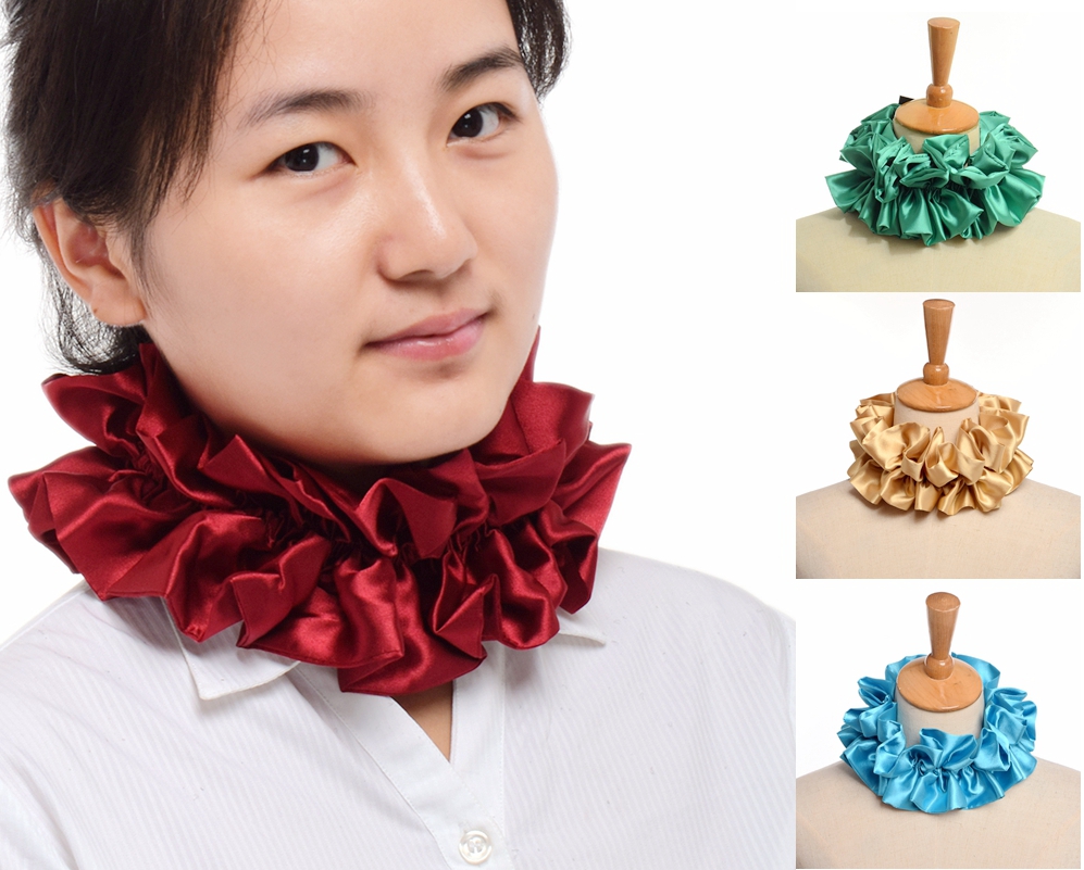 Clown Cosplay Satin Ruffled Ne – Men'S Victorian Accessories recenzja i cena