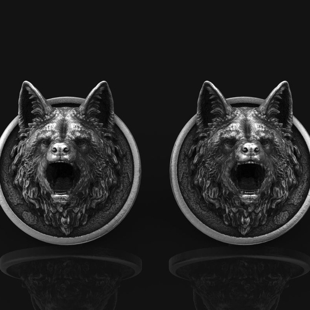 Vintage Engraving Wolf Head Cu – Men'S Victorian Accessories recenzja i cena