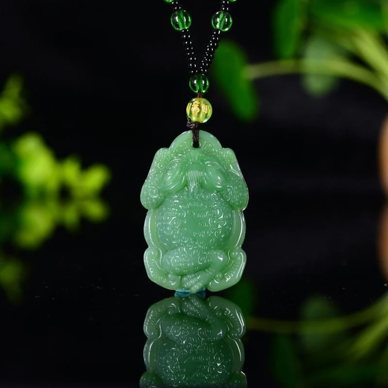 Natural Green Jade Golden Toad – Men'S Accessories Chain recenzja i cena
