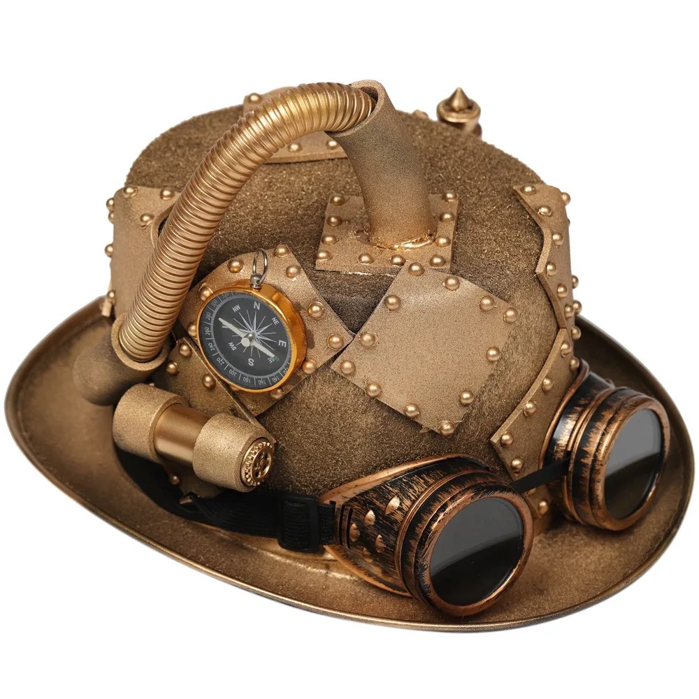 Steampunk Top Hat Gothic Compa – Men'S Victorian Accessories recenzja i cena