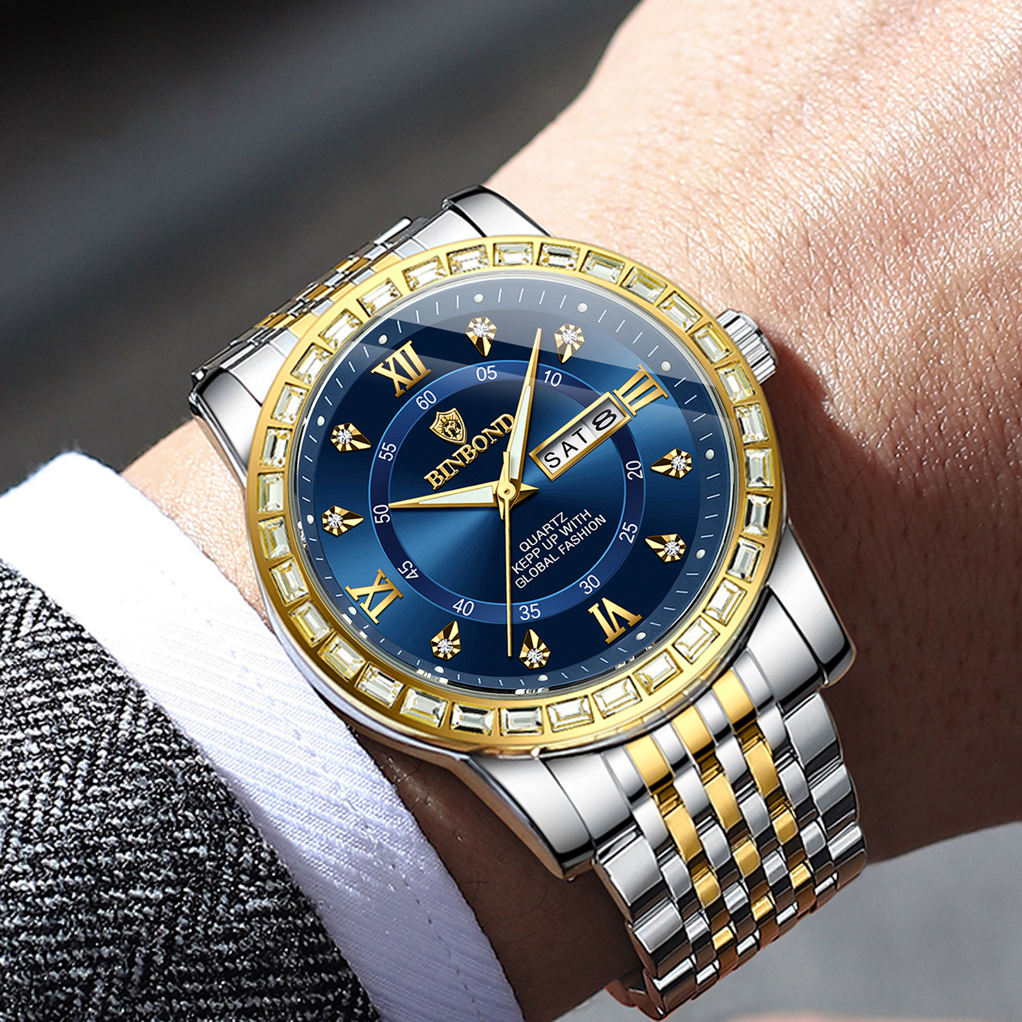 BINBOND auto date week display – Men'S Accessories Display recenzja i cena