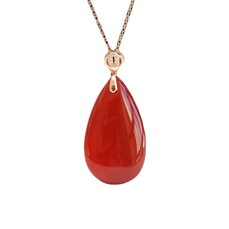 S925 Silver Inlaid Natural Red – Men'S Accessories Drop Shipping recenzja i cena