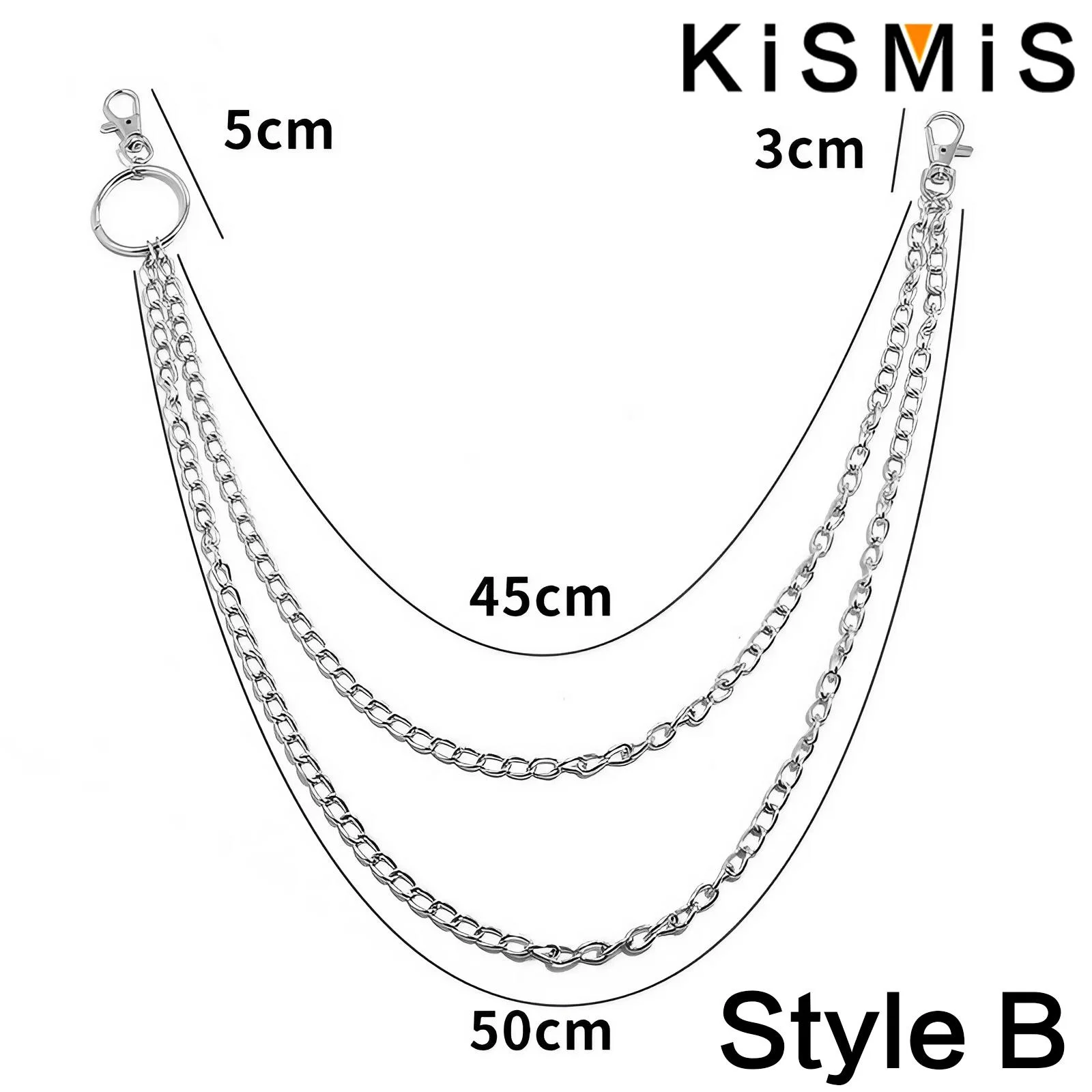 1PC Punk Style Multi Layer Key – Men'S Accessories Chain recenzja i cena
