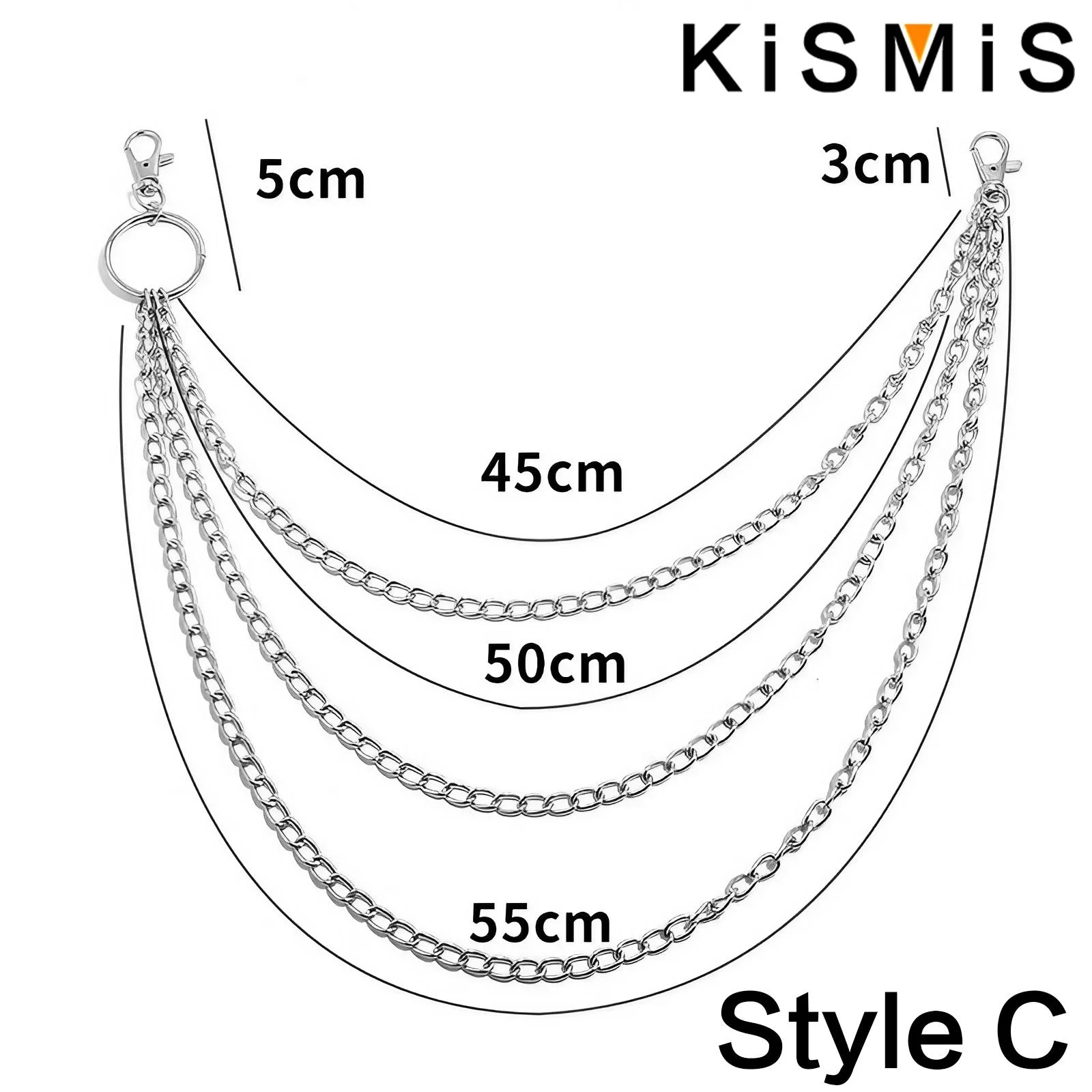 1PC Punk Style Multi Layer Key – Men'S Accessories Chain recenzja i cena
