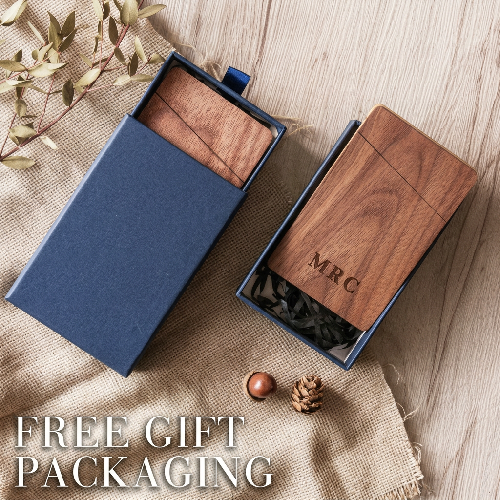 Business Card Holder Wooden Of – Men Accessories Name recenzja i cena