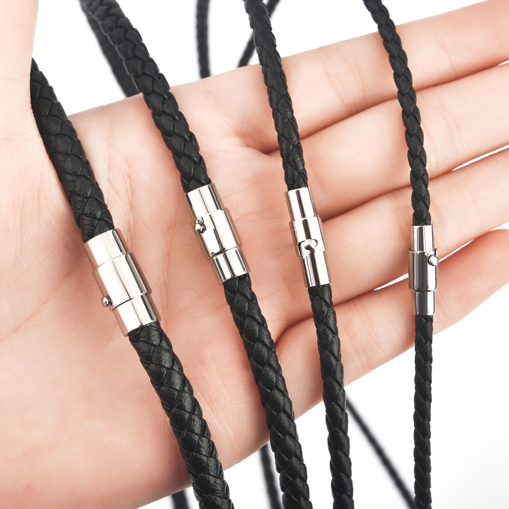 45/50/60cm Leather Necklace Wa – Men'S Accessories Chain recenzja i cena