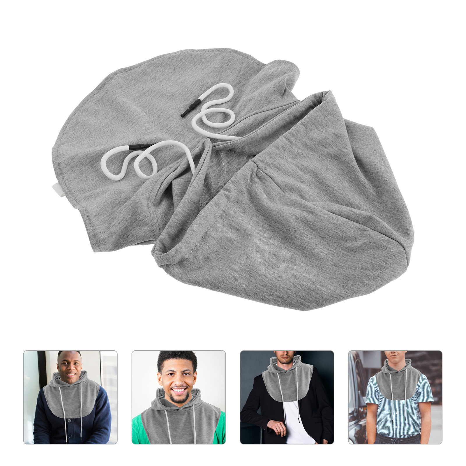 Detachable Hooded Faux Collar  – Men Accessories For Travel recenzja i cena