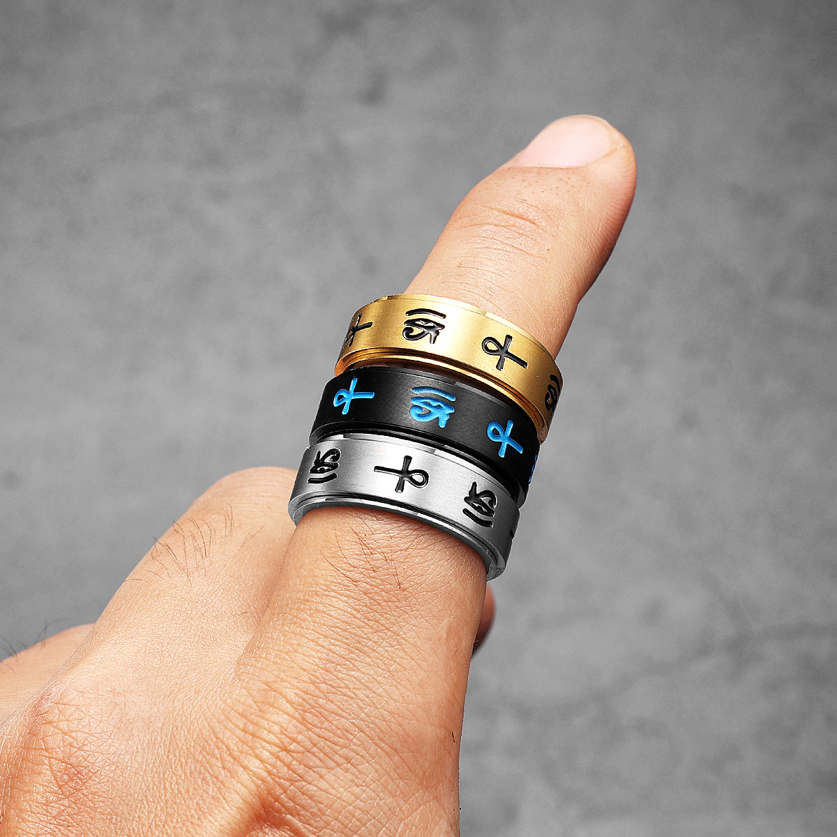Egypt Eye of Horus Men Rings S – Men Accessories Egypt recenzja i cena